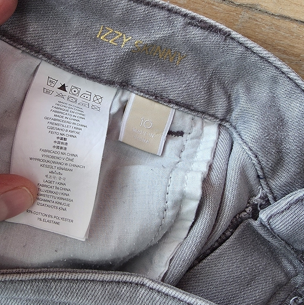 Michael Kors Izzy Skinny Jeans β Gray Stretch Denim, Size 10 - Picture 4 of 6